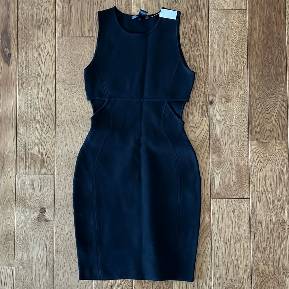 NWT Scoop NYC Black bodycon midi dress size small